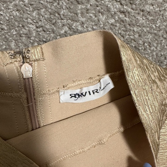 Two Piece Metallic Gold Bandage Set - Picture 7 of 7